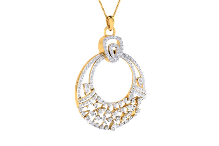 Vikki Diamond Pendant & Earrings set in gold